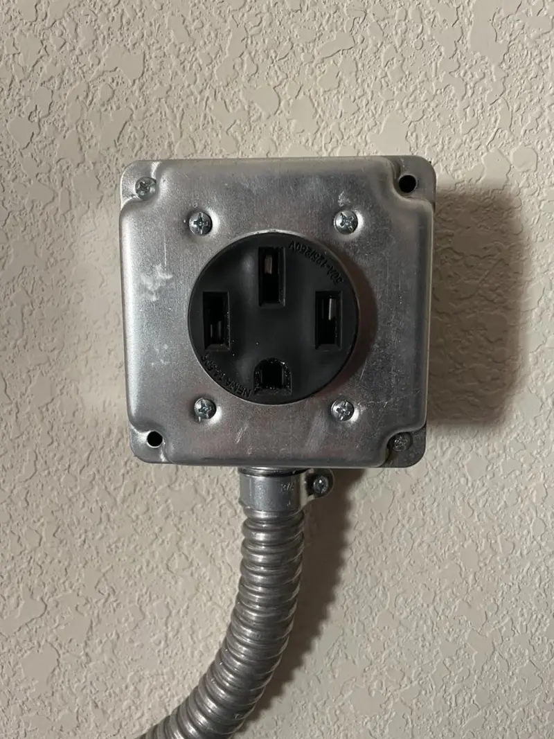 NEMA 14-50 outlet installed for Smart Home Electrical in Bargersville